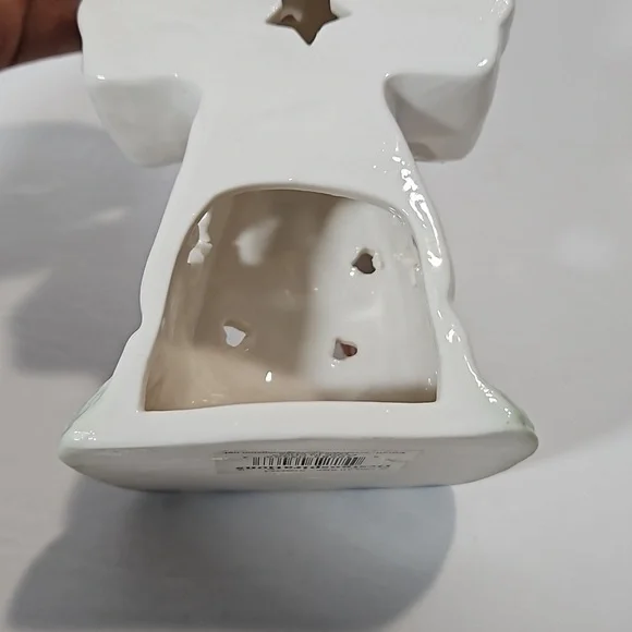 Designspirations Ceramic Cutout Cross w/ Praying Girl Tea Light Candle Holder - Picture 4 of 7